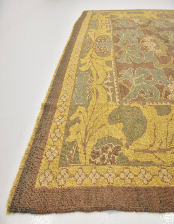Detail image of  10' 5 x 12' 8  Hand Knotted Oushak Wool Rug