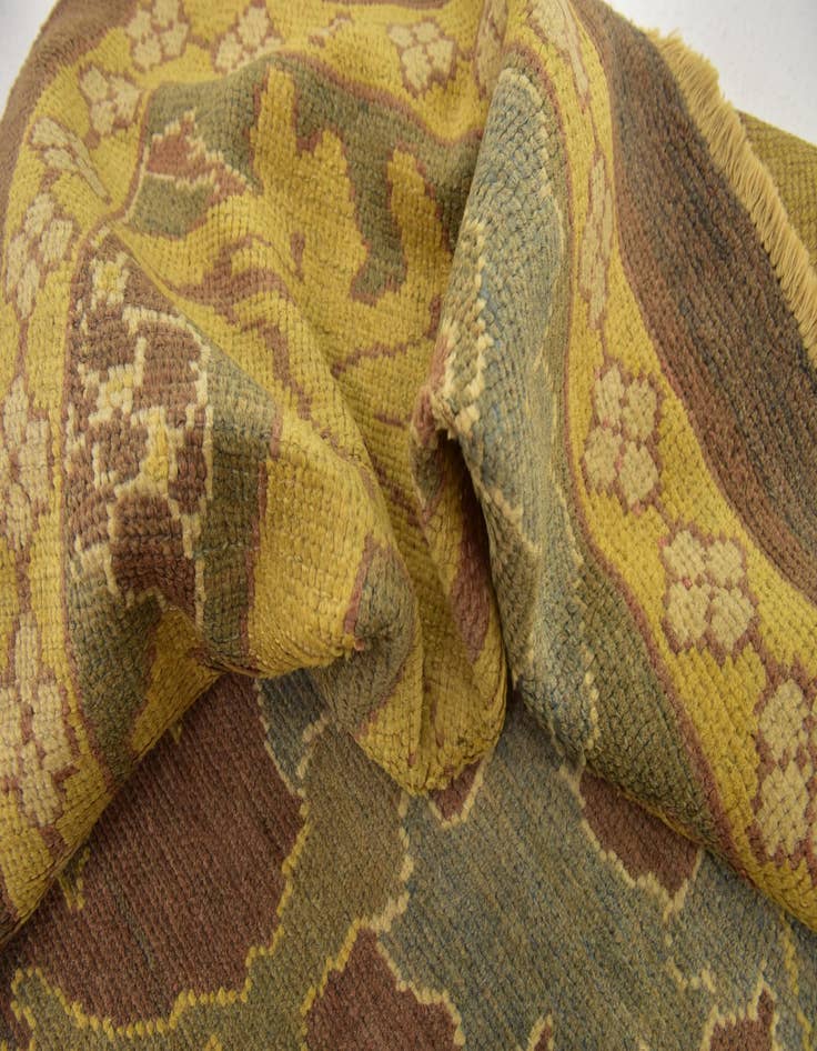 Detail image of  10' 5 x 12' 8  Hand Knotted Oushak Wool Rug