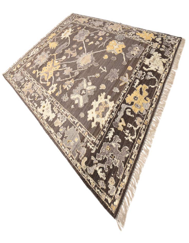 Detail image of  10' x 14'  Hand Knotted Oushak Wool Rug