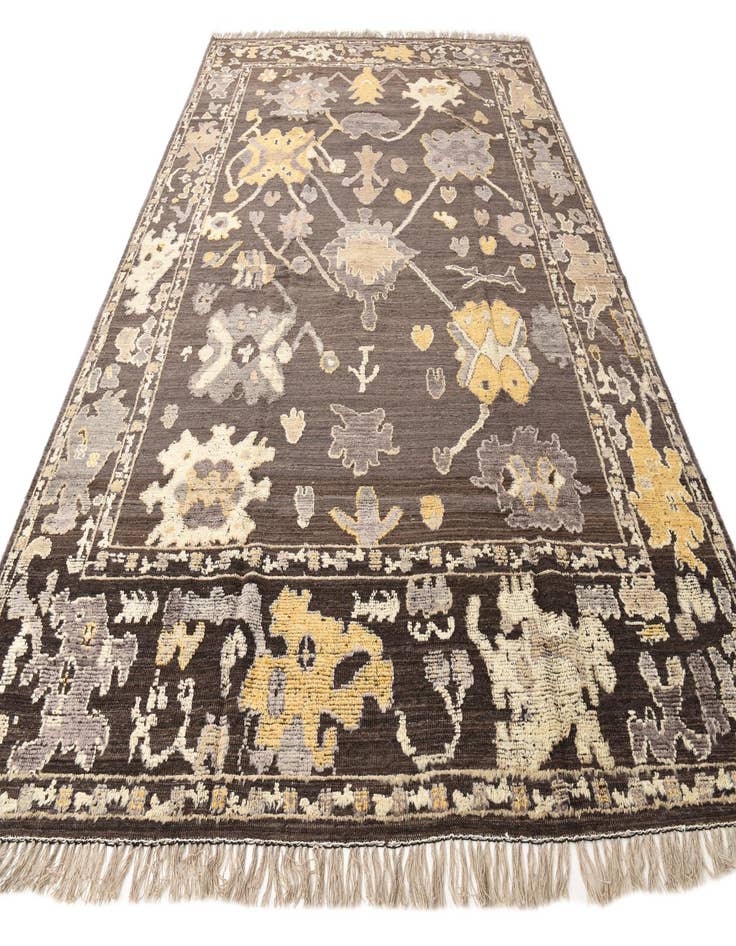 Detail image of  10' x 14'  Hand Knotted Oushak Wool Rug