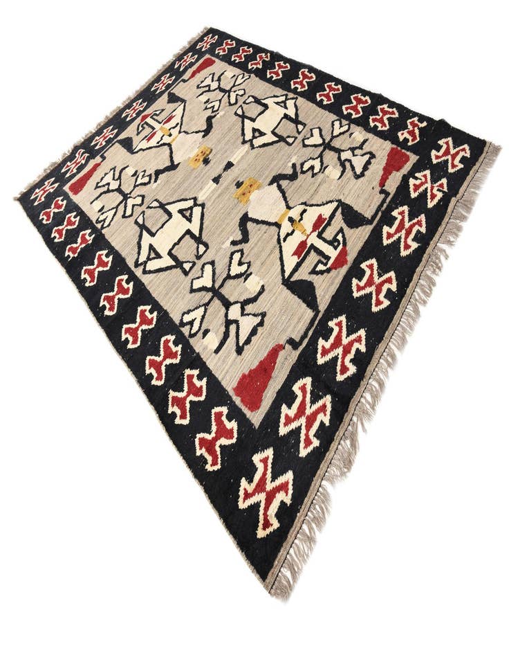 Detail image of  7' 8 x 10' 4  Hand Knotted Oushak Wool Rug