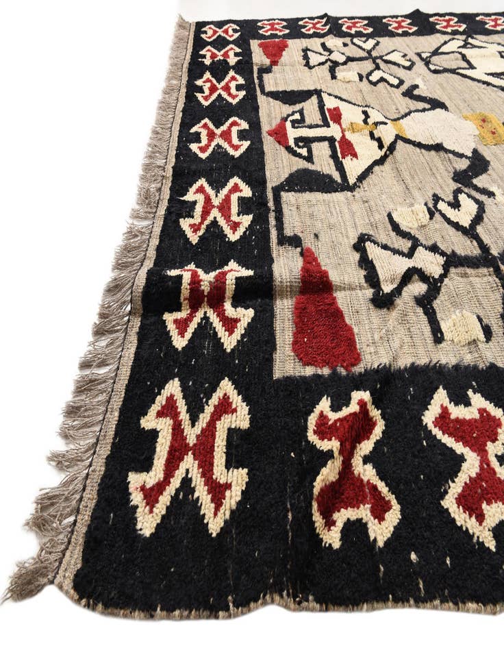 Detail image of  7' 8 x 10' 4  Hand Knotted Oushak Wool Rug