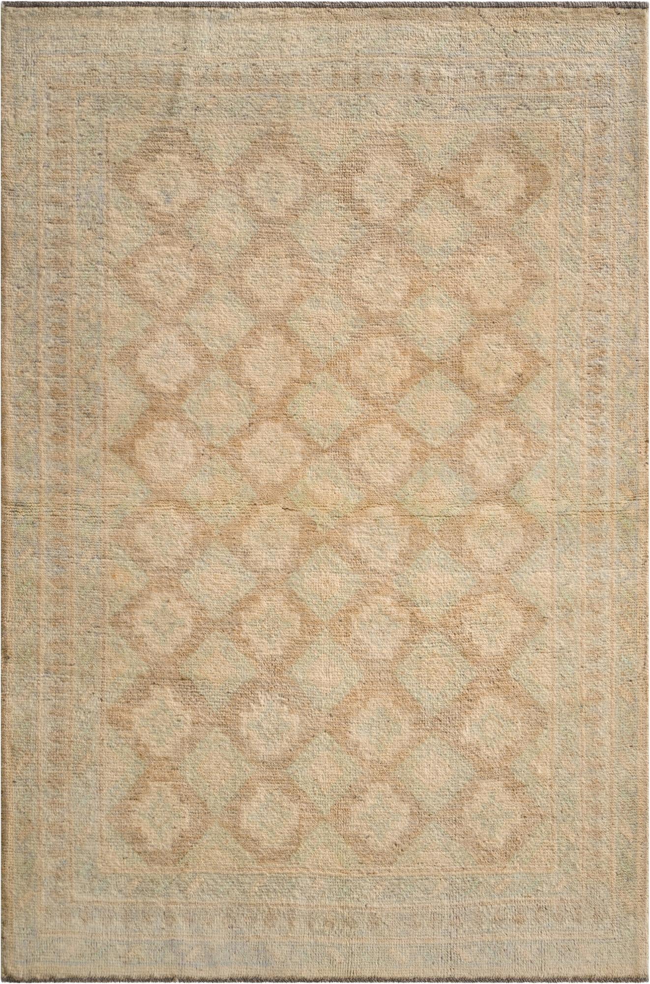  3' 11 x 5'  Hand Knotted Oushak Wool Rug