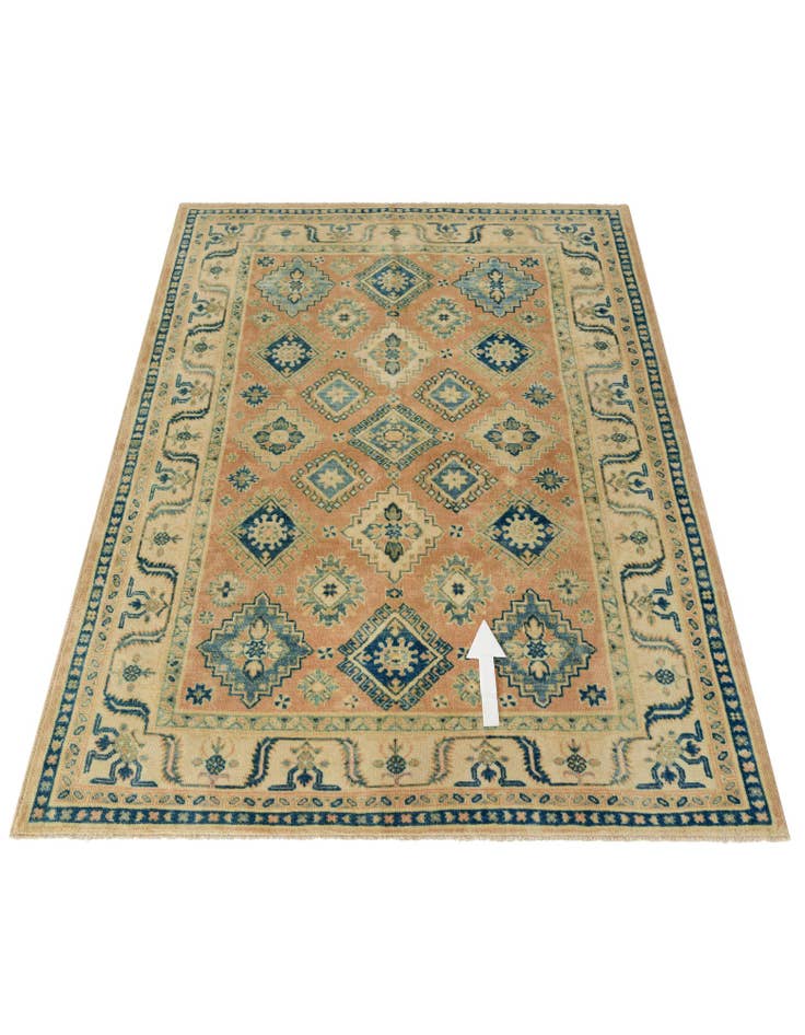 Detail image of  5' x 6' 9  Hand Knotted Oushak Wool Rug