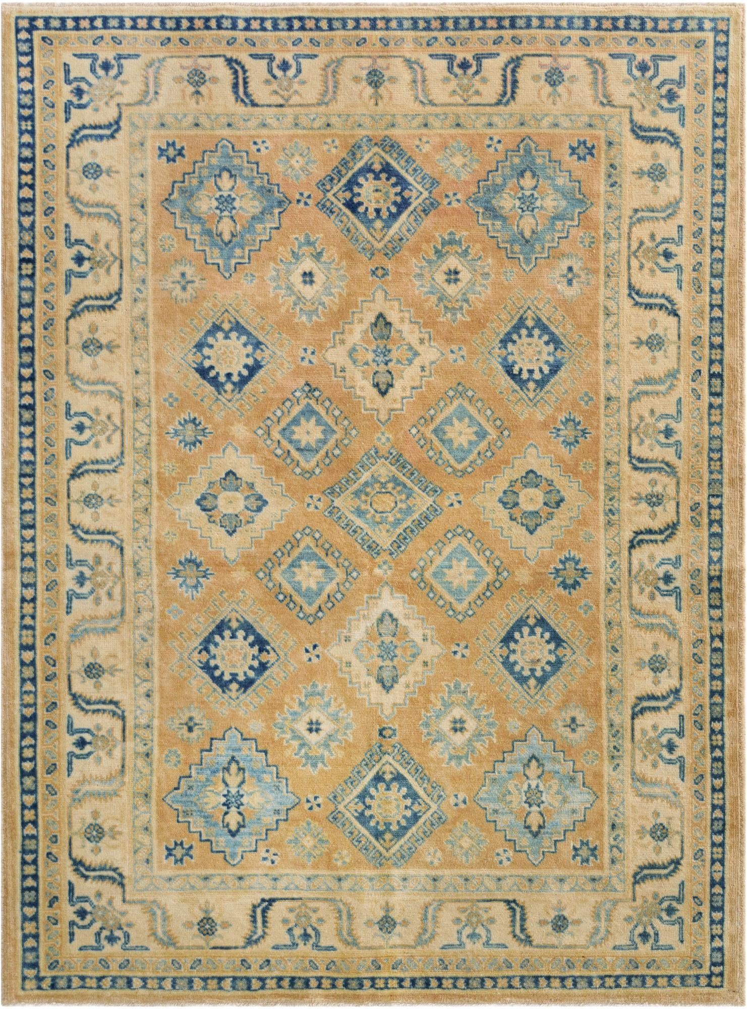  5' x 6' 9  Hand Knotted Oushak Wool Rug