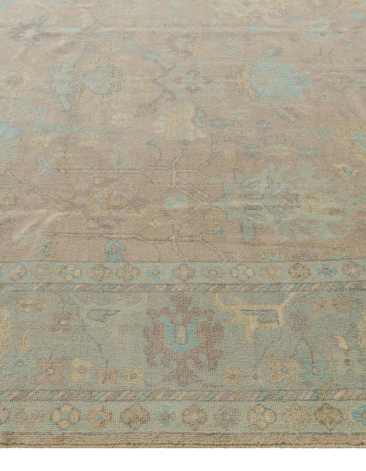 Detail image of 9' 3 x 12' Hand Knotted Oushak Wool Rug
