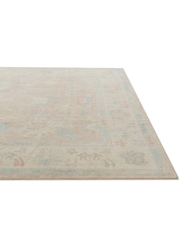 Detail image of 10' 4 x 13' 11 Hand Knotted Oushak Wool Rug