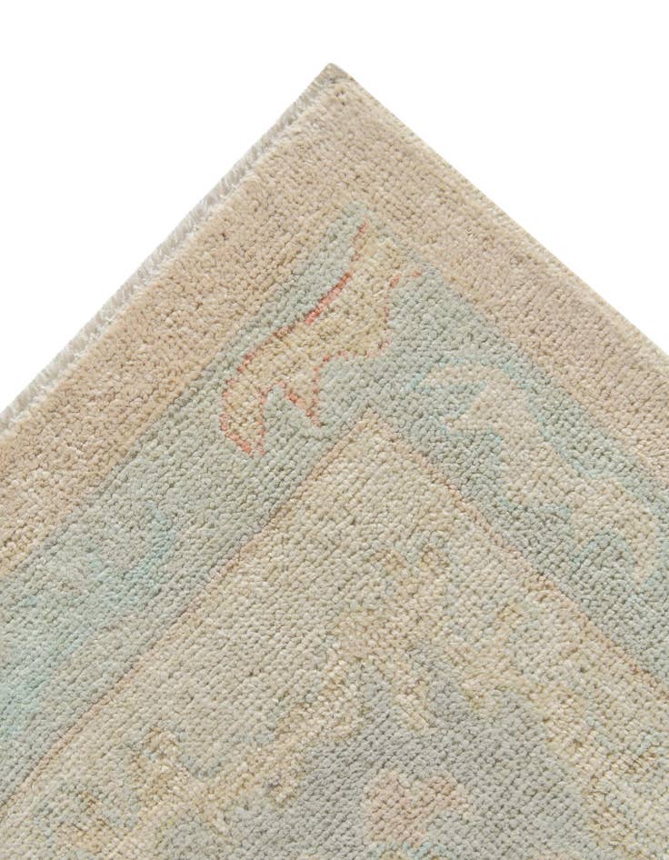 Detail image of 10' 4 x 13' 11 Hand Knotted Oushak Wool Rug