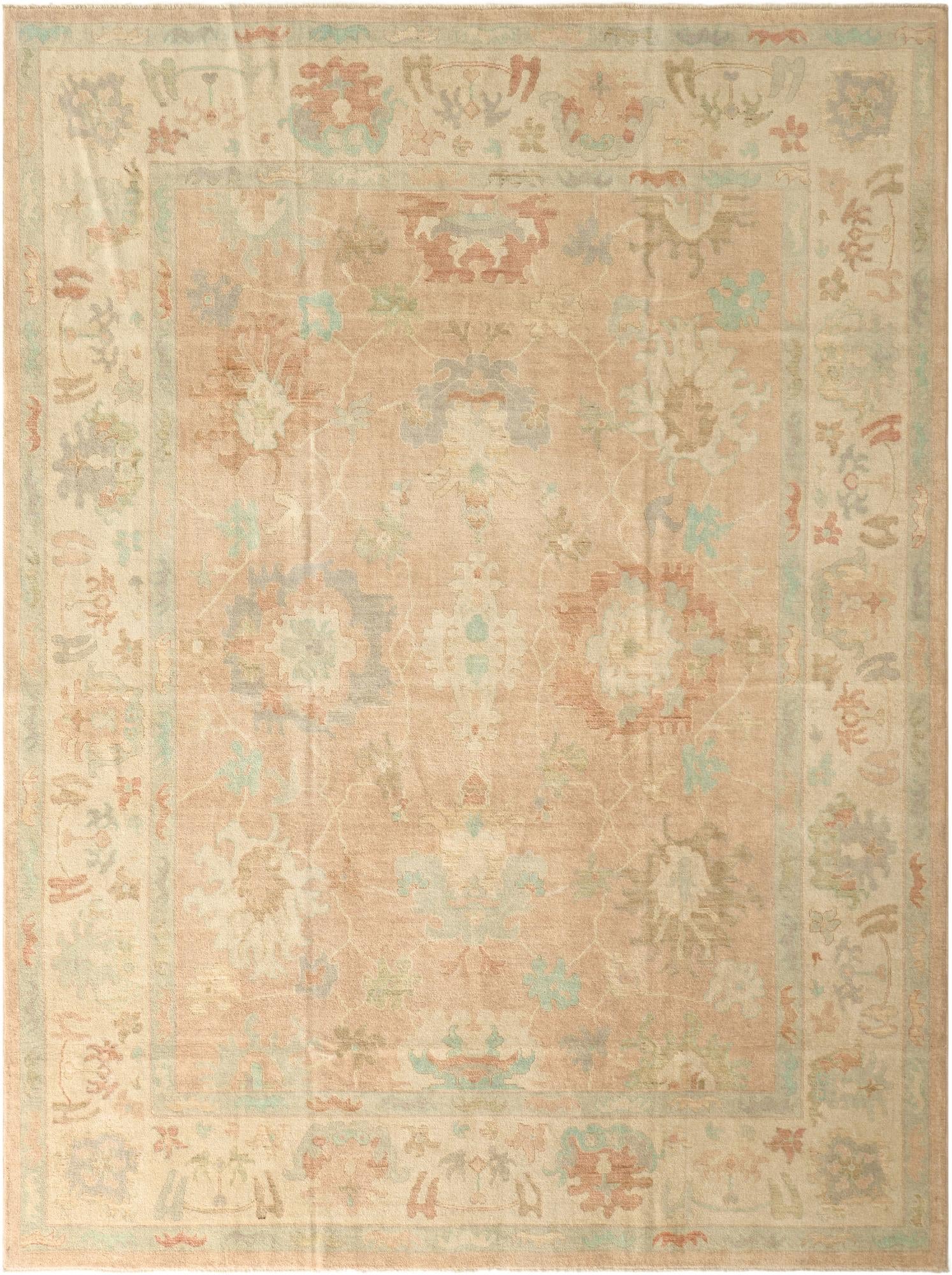 10' 4 x 13' 11 Hand Knotted Oushak Wool Rug