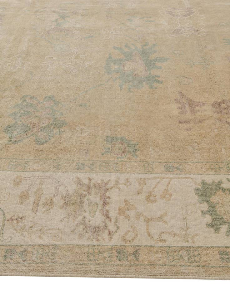 Detail image of 8' 5 x 9' 6 Hand Knotted Oushak Wool Rug