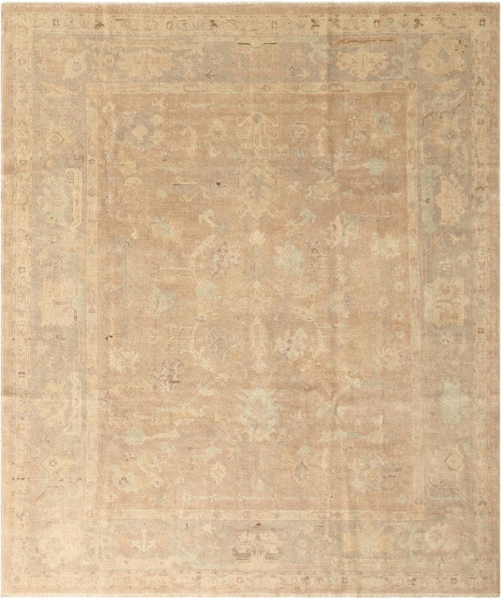 8' 2 x 9' 10 Hand Knotted Oushak Wool Rug