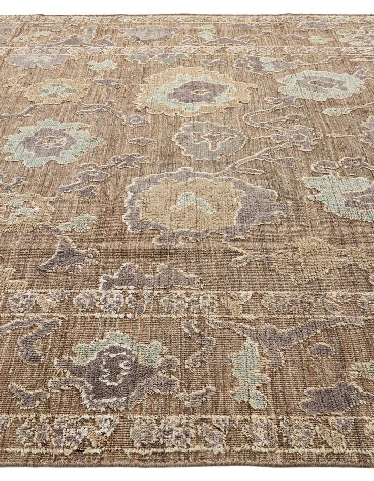Detail image of  9' 1 x 12' 4  Hand Knotted Oushak Wool Rug
