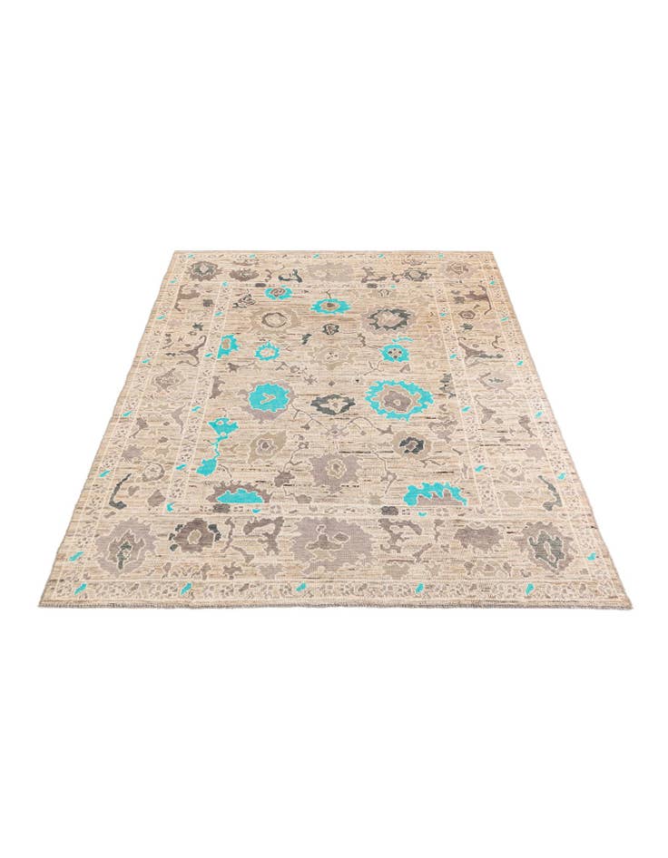 Detail image of  8' 6 x 10' 6  Hand Knotted Oushak Wool Rug