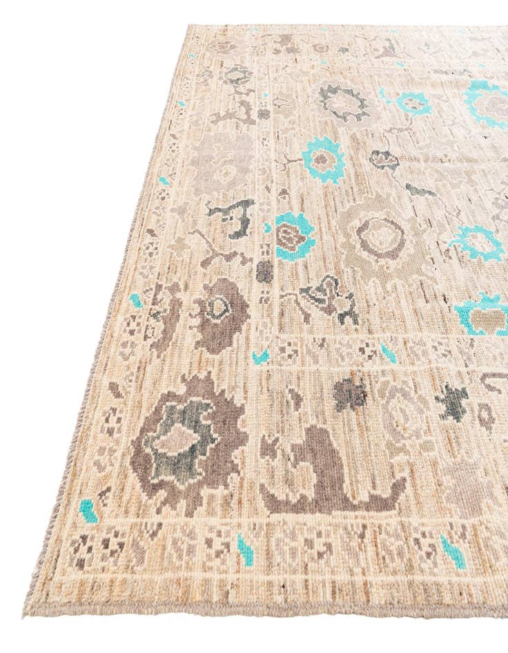 Detail image of  8' 6 x 10' 6  Hand Knotted Oushak Wool Rug