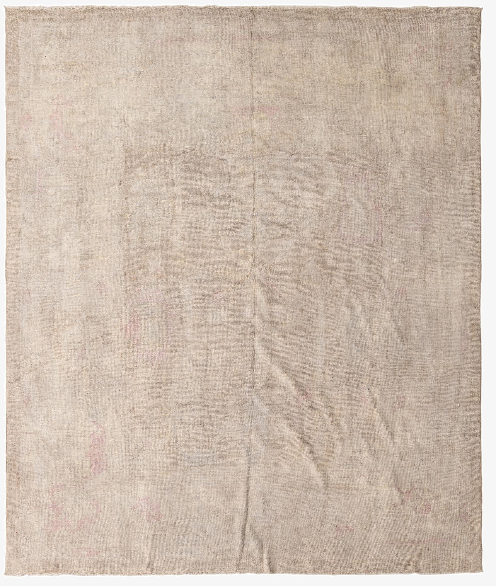  9' x 10' 10  Hand Knotted Oushak Wool Rug