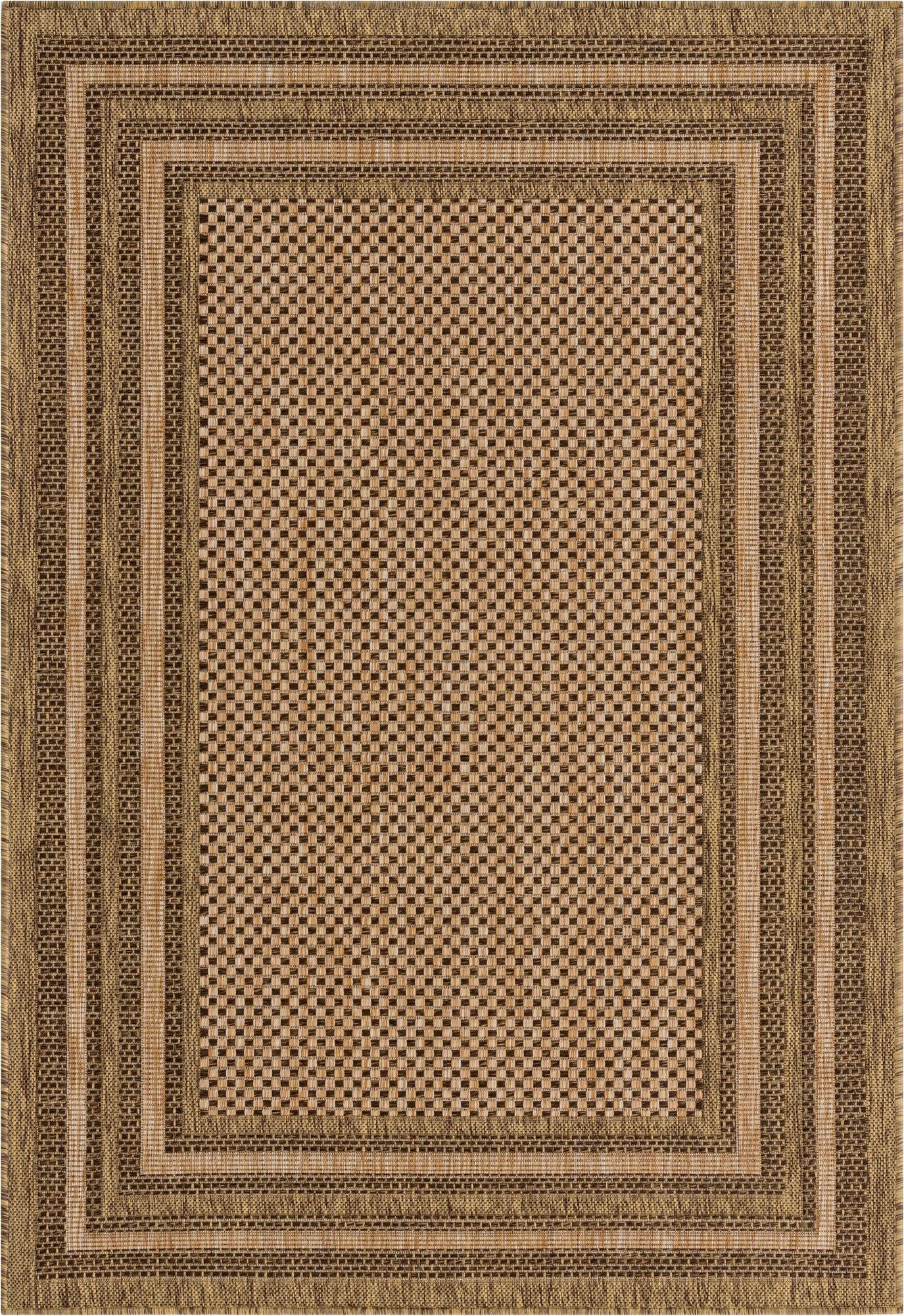  4' x 6'  Washable Border Indoor / Outdoor Rug