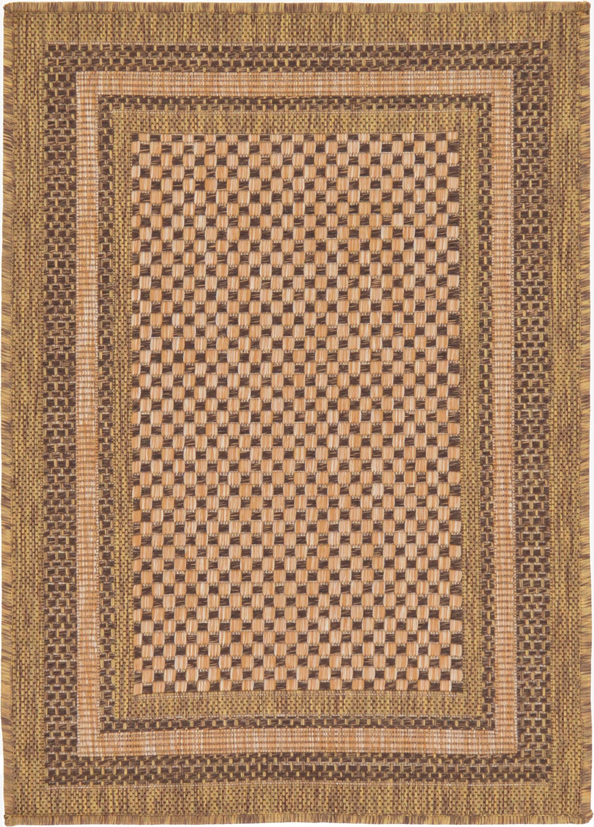  2' 2 x 3'  Washable Border Indoor / Outdoor Rug