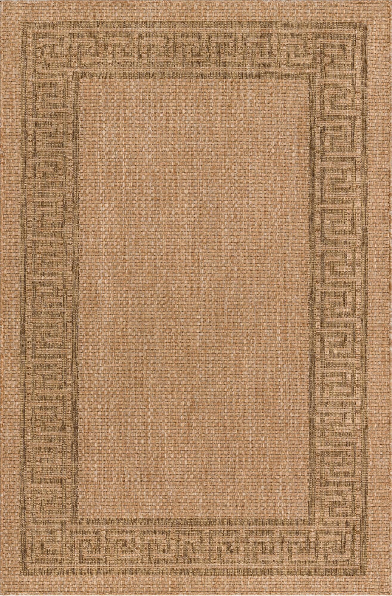  5' 3 x 8'  Washable Border Indoor / Outdoor Rug