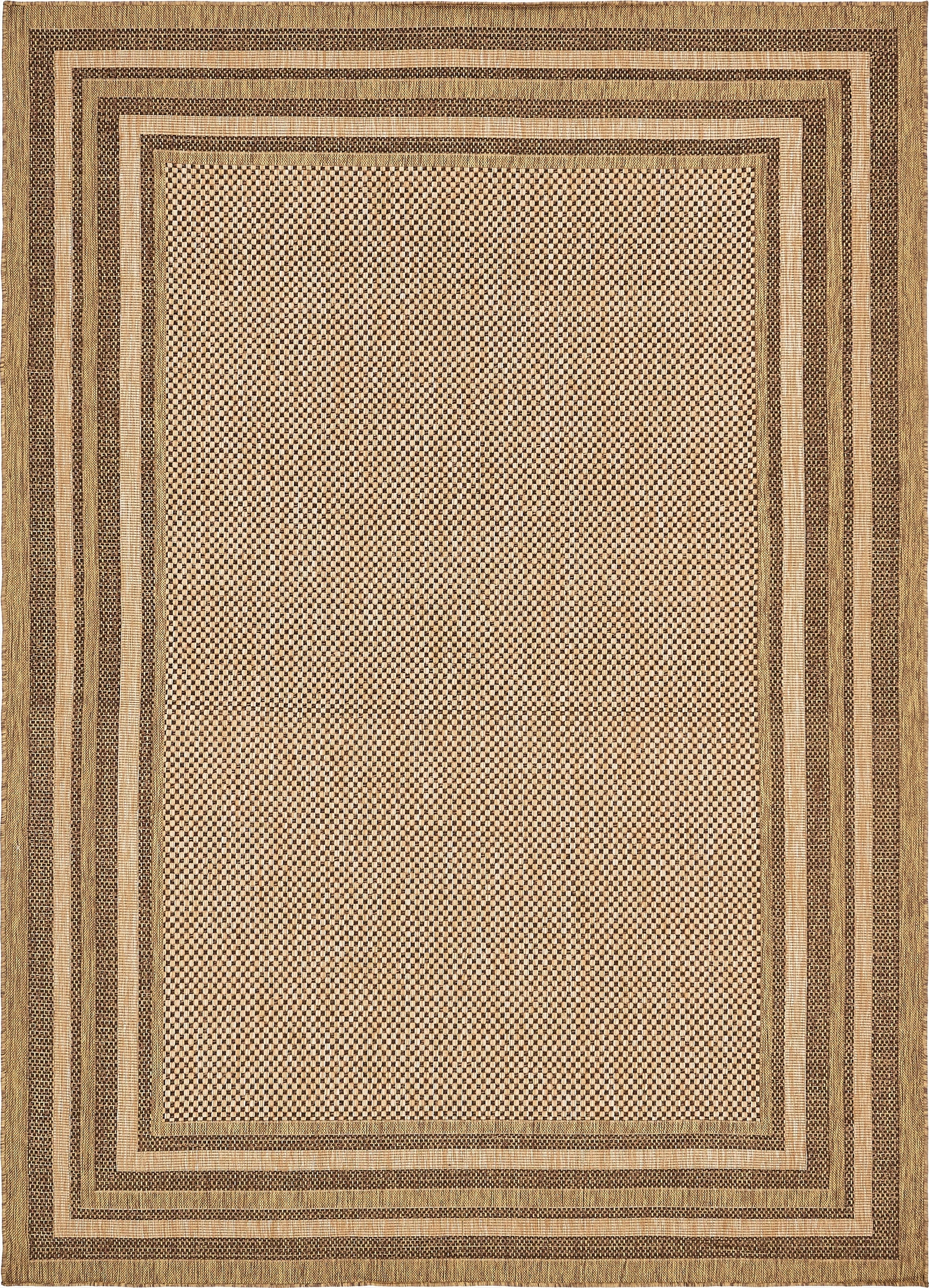  8' x 11' 4  Washable Border Indoor / Outdoor Rug