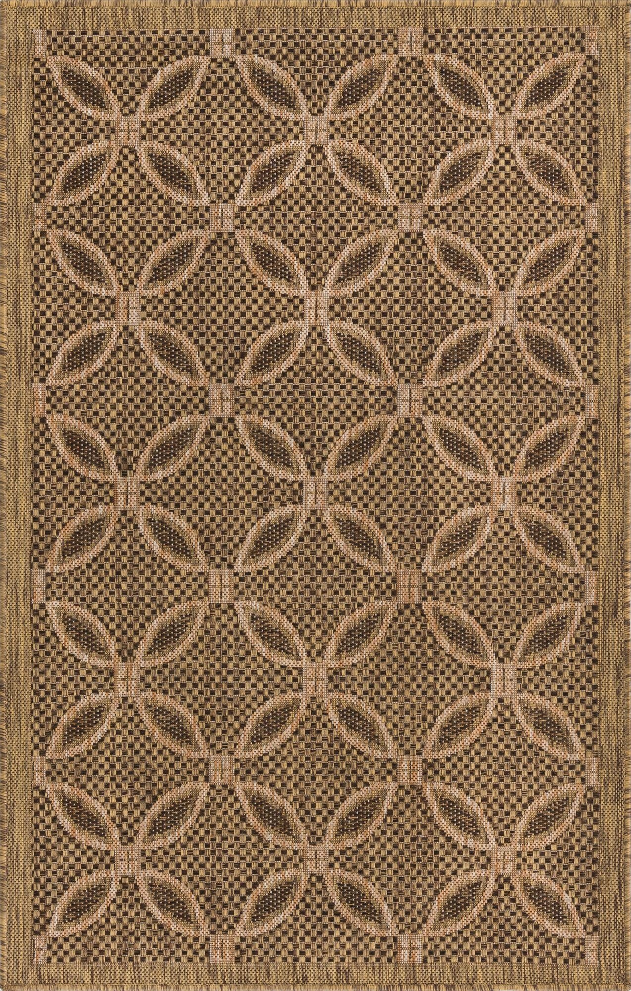 Primary image  3' 3 x 5'  Washable Lattice Indoor / Outdoor Rug