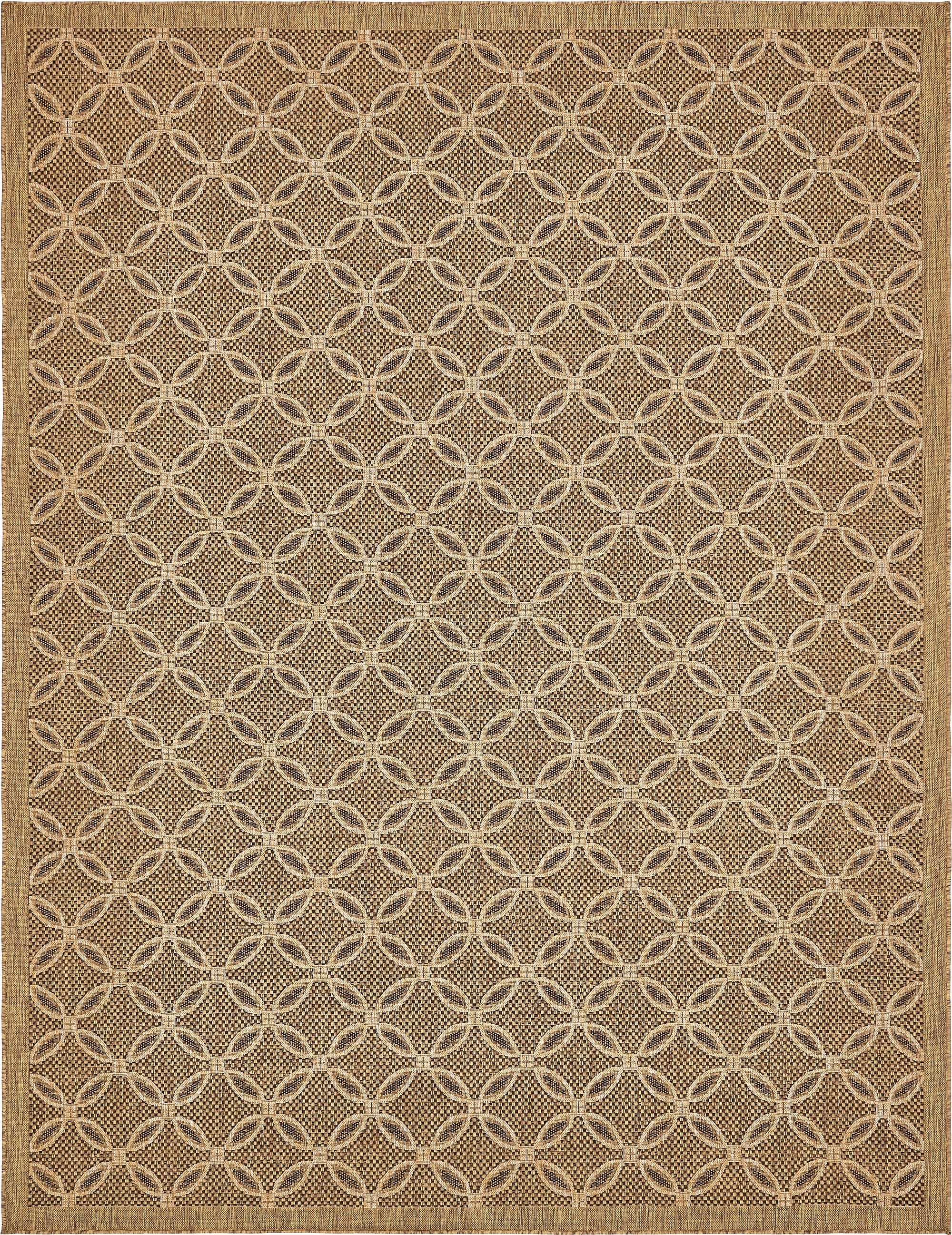  9' x 12' 2  Washable Lattice Indoor / Outdoor Rug