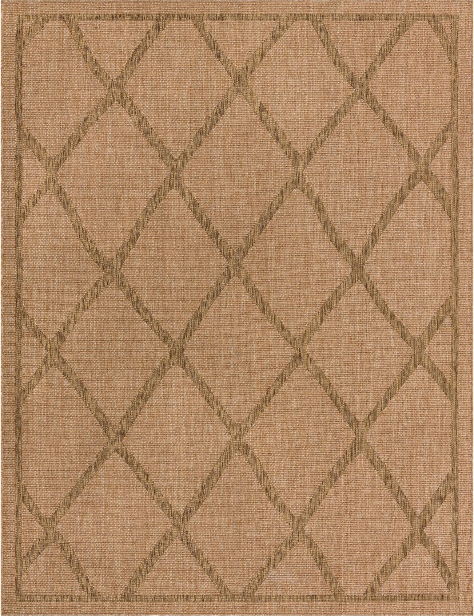  9' x 12' 2  Washable Lattice Indoor / Outdoor Rug