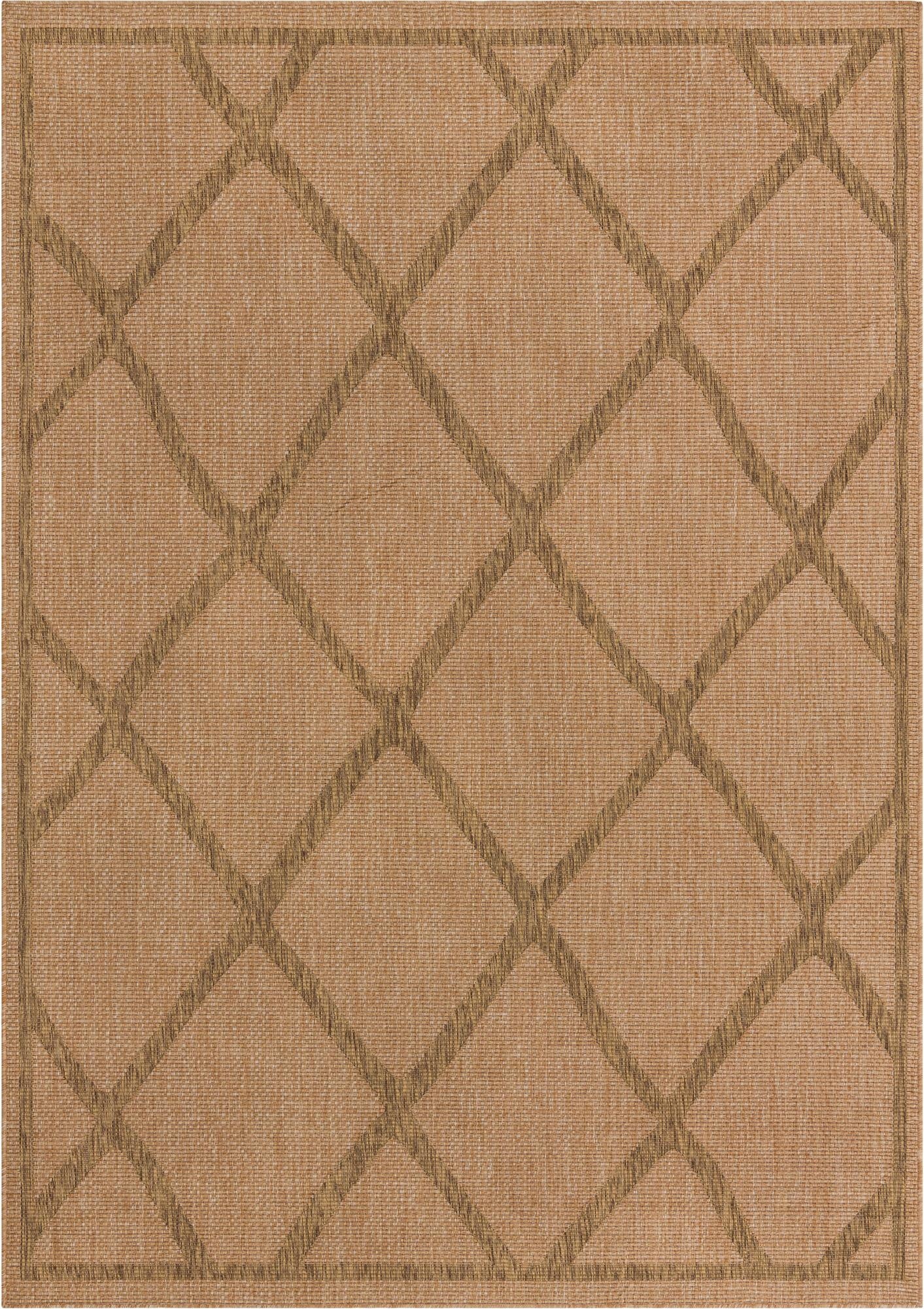  8' x 11' 4  Washable Lattice Indoor / Outdoor Rug