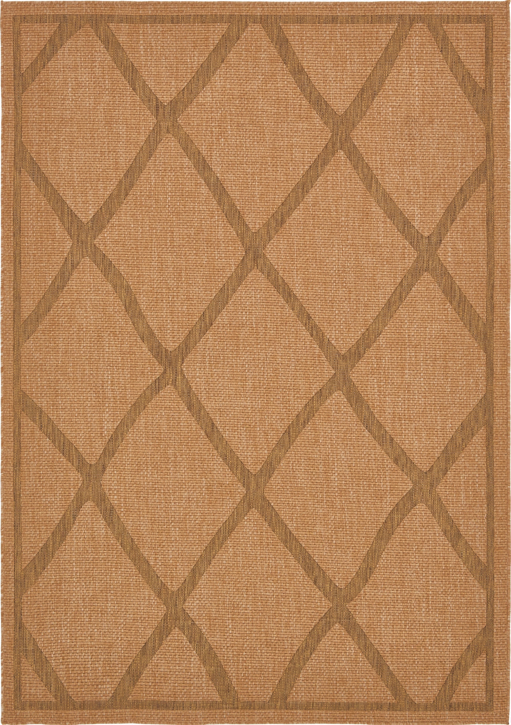  7' x 10'  Washable Lattice Indoor / Outdoor Rug