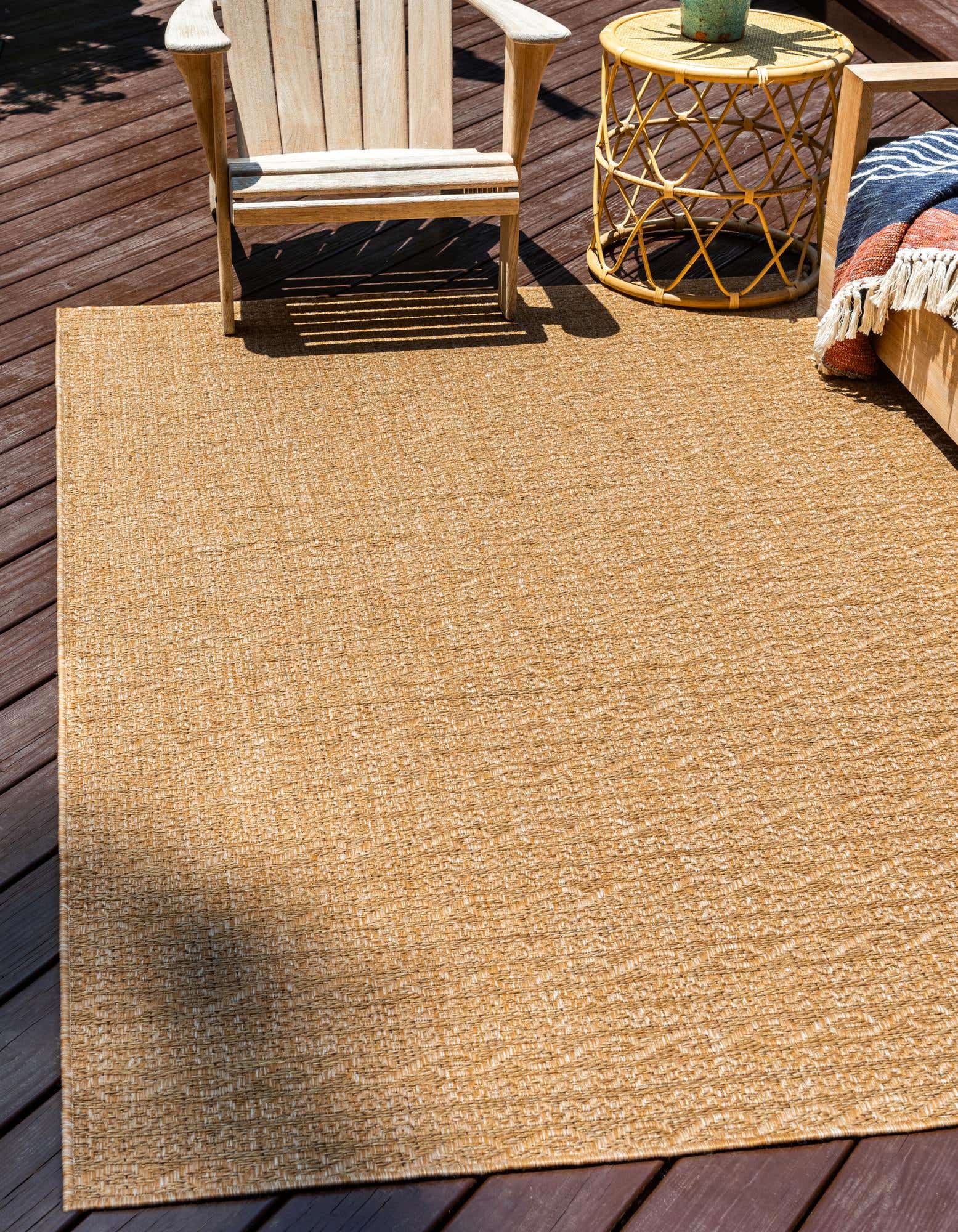 Light Brown 6' x 9' Modern Indoor / Outdoor Rug | Rugs.com