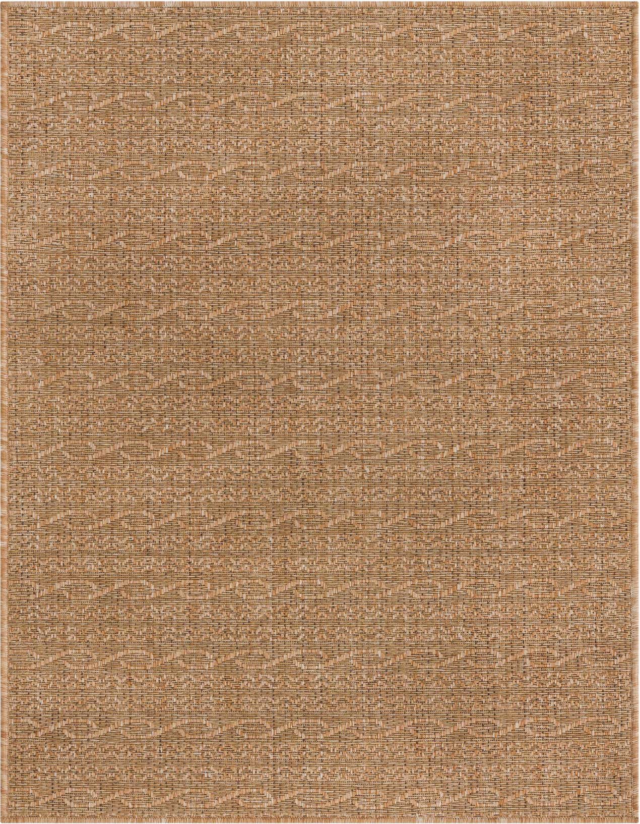 A 3x5 rectangular brown and tan flatweave rug with a subtle textured pattern, suitable for indoor or outdoor use.