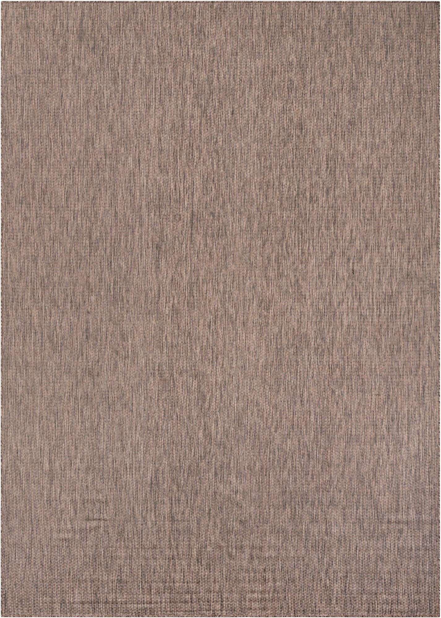  10' x 14' 1  Washable Solid Indoor / Outdoor Rug