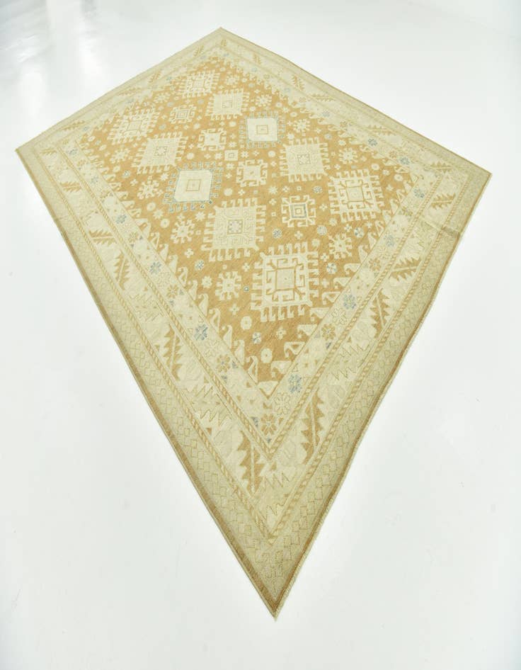 Detail image of  9' 6 x 12' 6  Hand Knotted Peshawar Ziegler Wool Rug