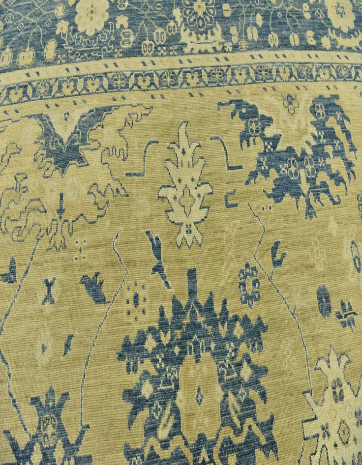 Detail image of  10' 5 x 14' 3  Hand Knotted Peshawar Ziegler Wool Rug