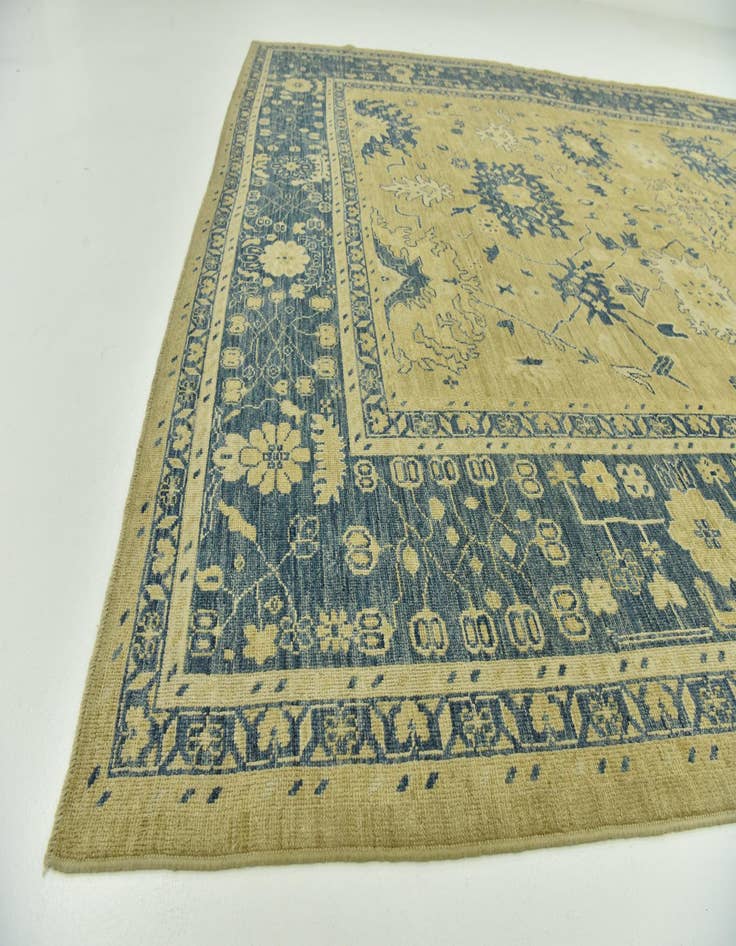 Detail image of  10' 5 x 14' 3  Hand Knotted Peshawar Ziegler Wool Rug