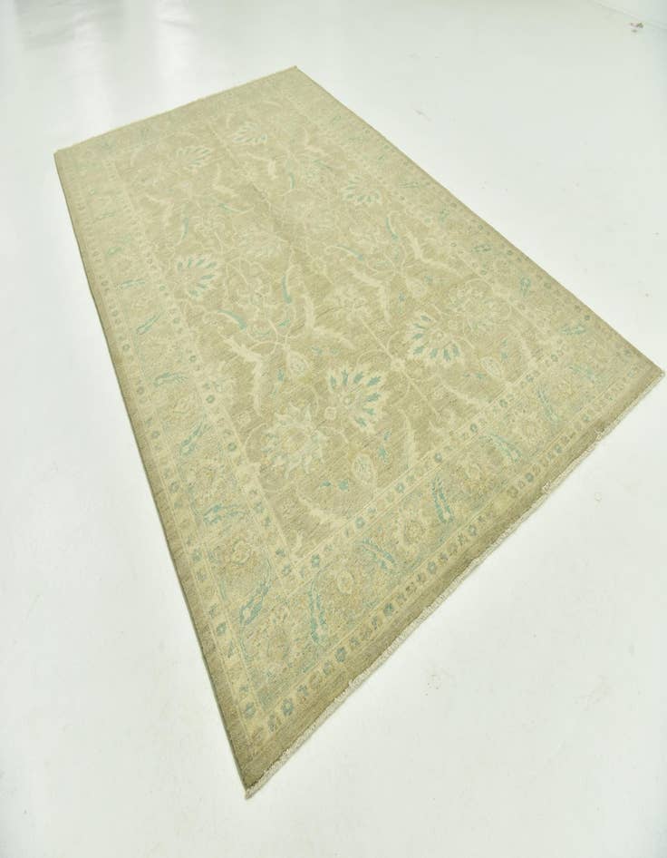 Detail image of  6' x 9' 9  Hand Knotted Peshawar Ziegler Rug