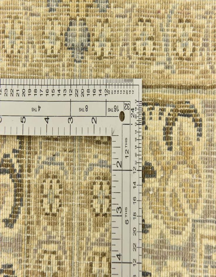 Detail image of  5' 8 x 8'  Hand Knotted Peshawar Ziegler Rug