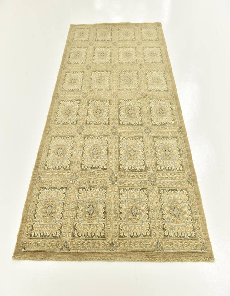 Detail image of  5' 8 x 8'  Hand Knotted Peshawar Ziegler Rug