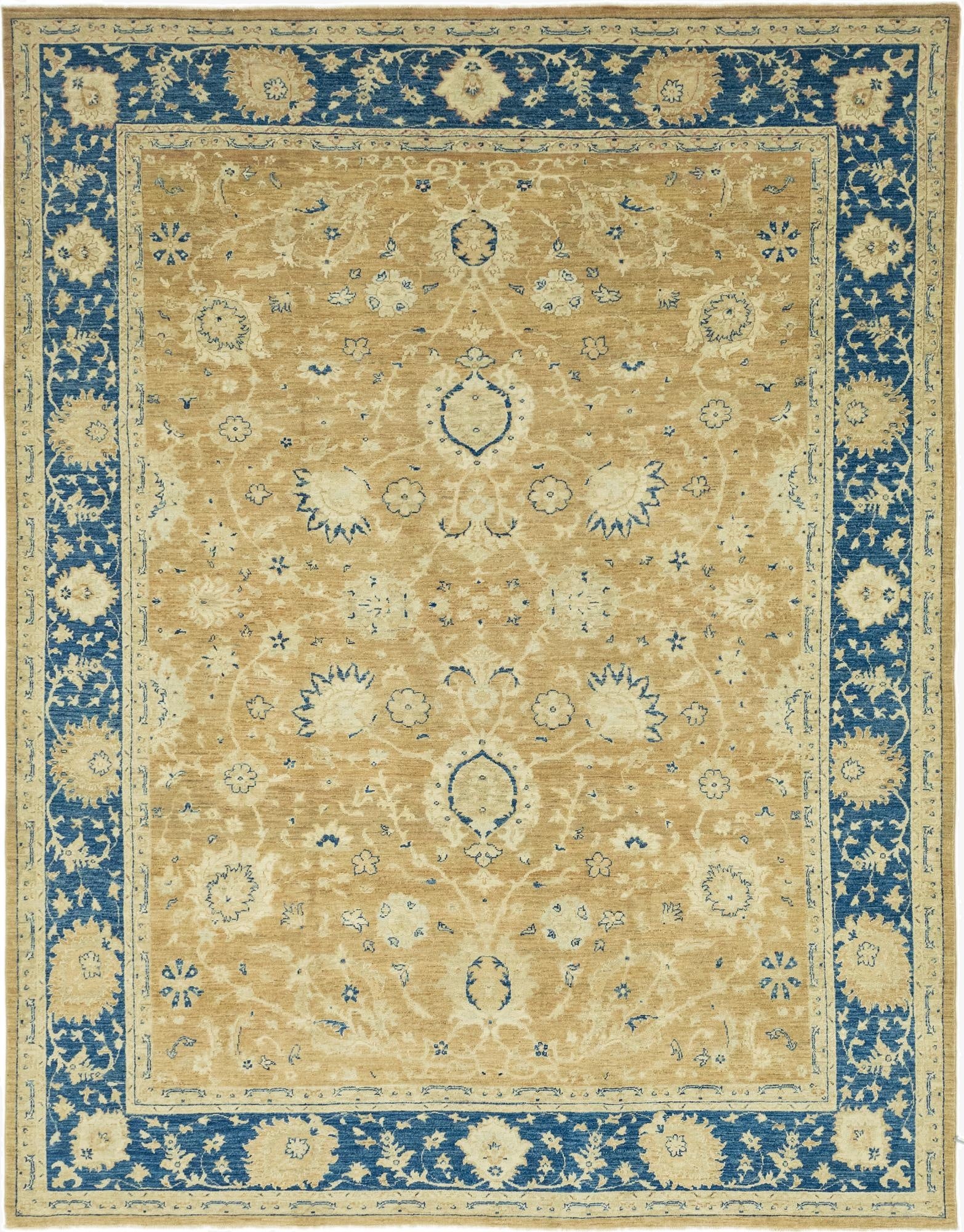  8' 1 x 10' 6  Hand Knotted Peshawar Ziegler Rug