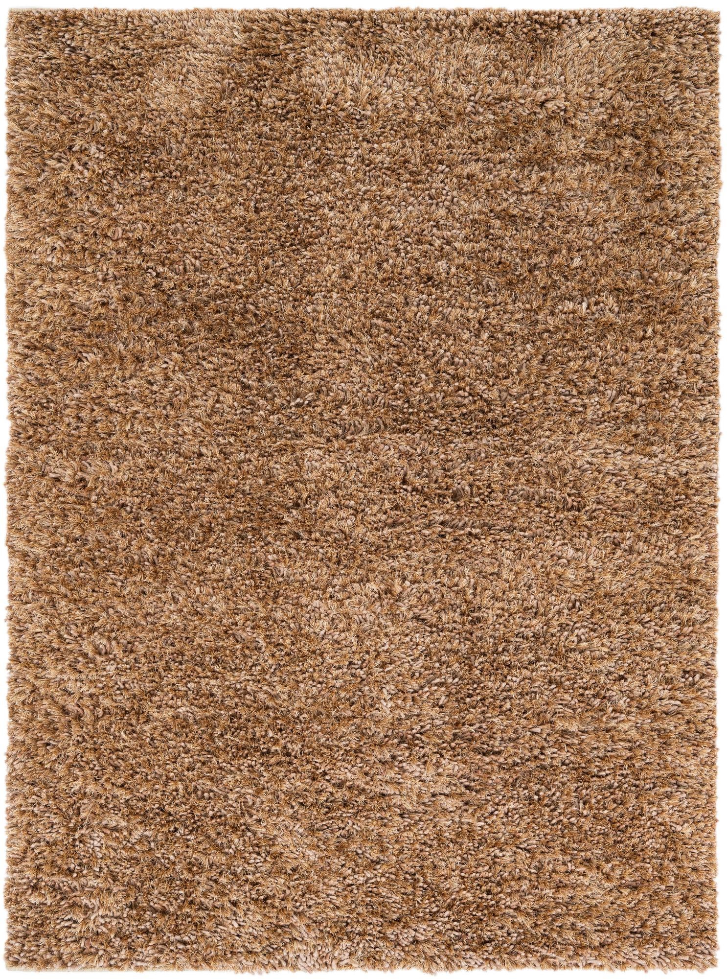  5' x 6' 10  Hand Knotted Solid Shag Oriental Rug