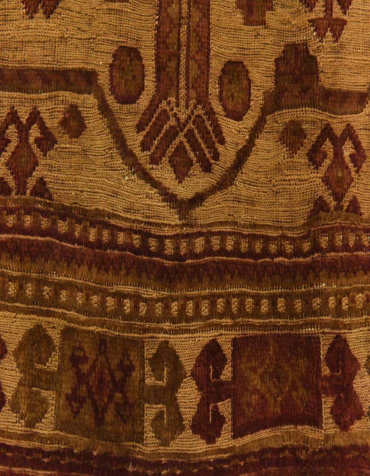 Detail image of  5' 10 x 8' 8  Hand Knotted Sumak Wool Rug