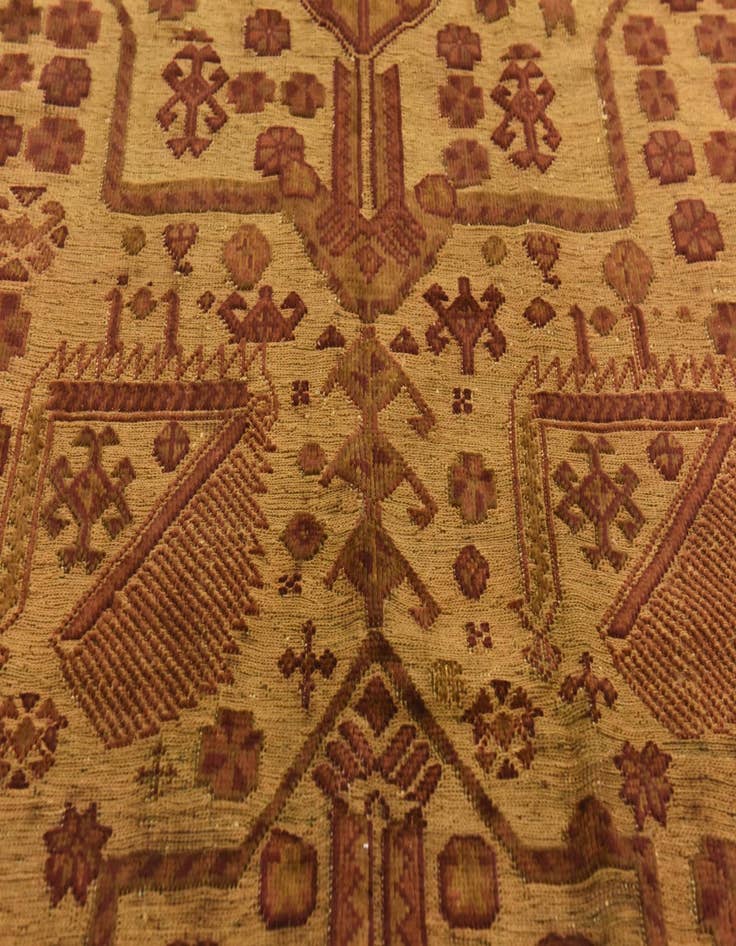 Detail image of  5' 10 x 8' 8  Hand Knotted Sumak Wool Rug