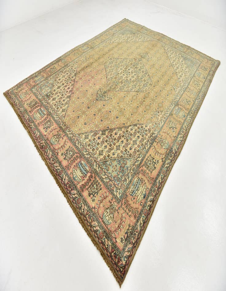 Detail image of  9' 7 x 13'  Hand Knotted Tabriz Persian Wool Rug