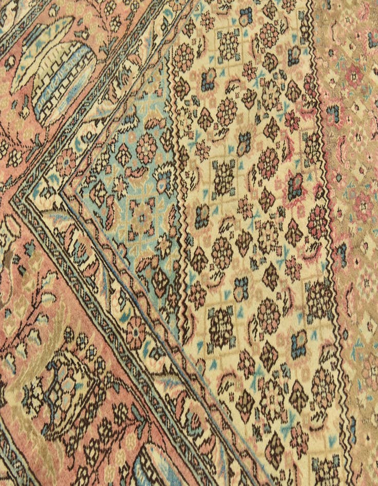 Detail image of  9' 7 x 13'  Hand Knotted Tabriz Persian Wool Rug