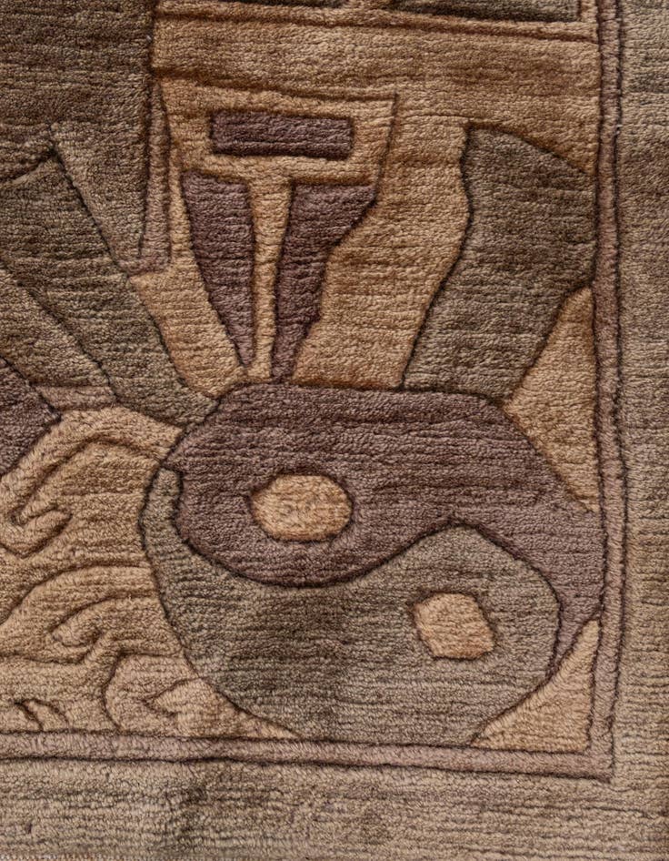 Detail image of  8' 1 x 9' 11  Hand Knotted Tibet Wool Rug