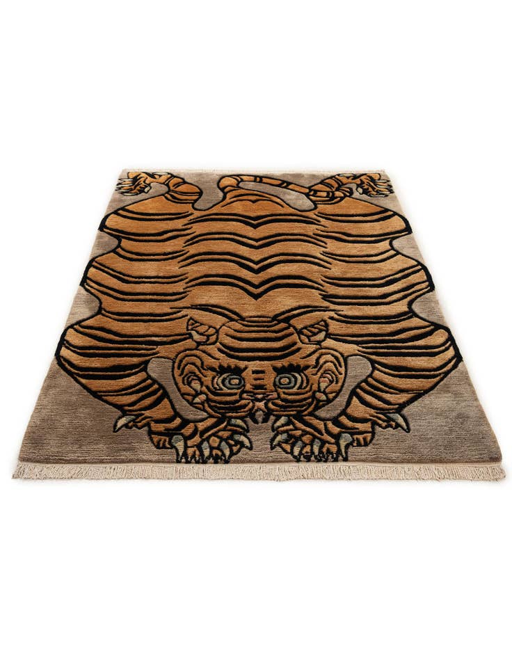 Detail image of  4' x 5' 11  Hand Knotted Tibet Wool Rug