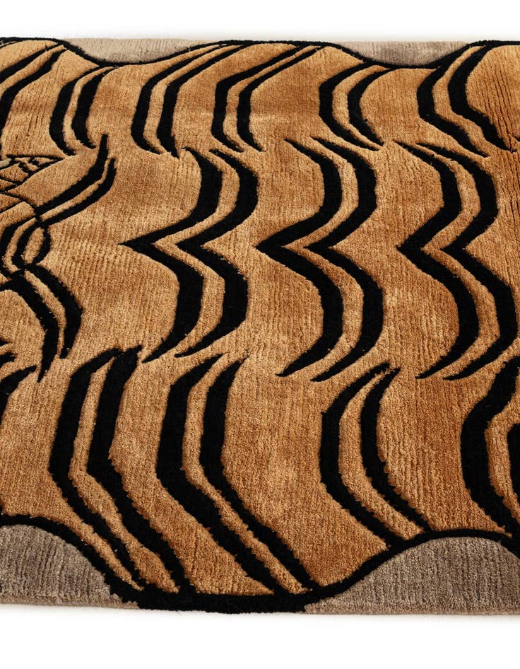 Detail image of  4' x 5' 11  Hand Knotted Tibet Wool Rug