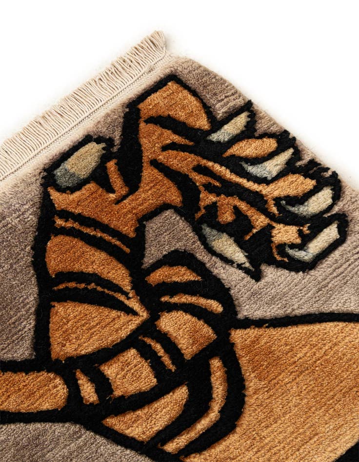 Detail image of  4' x 5' 11  Hand Knotted Tibet Wool Rug