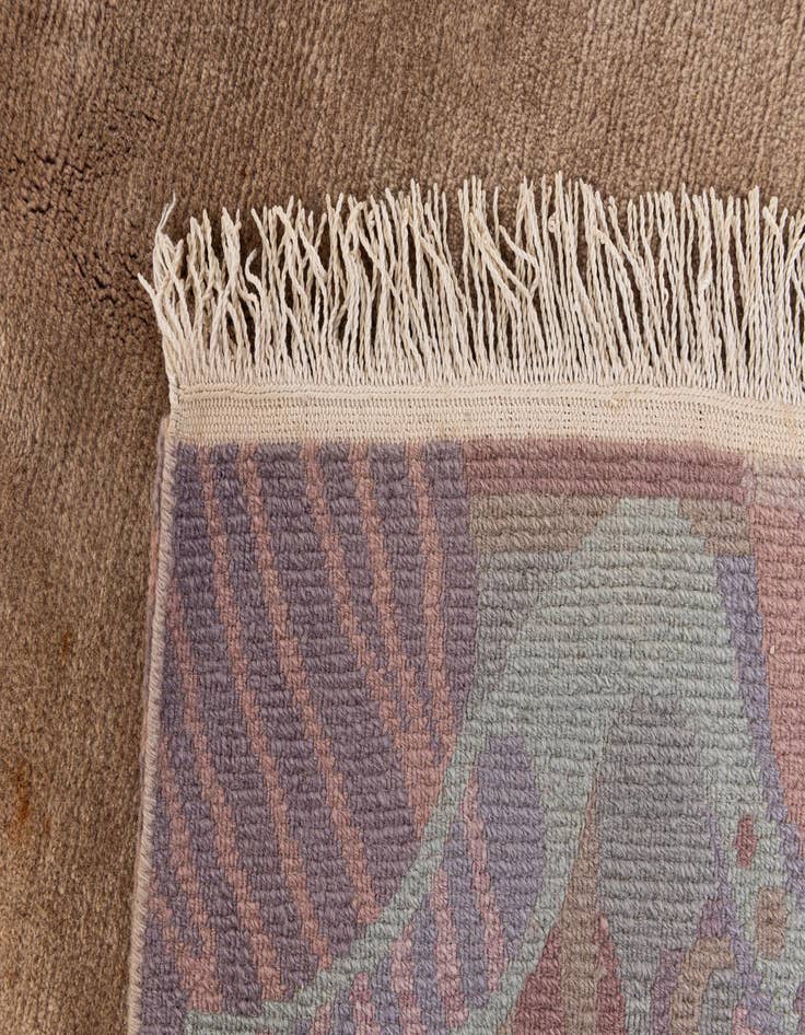 Detail image of  5' 8 x 7' 8  Hand Knotted Tibet Wool Rug