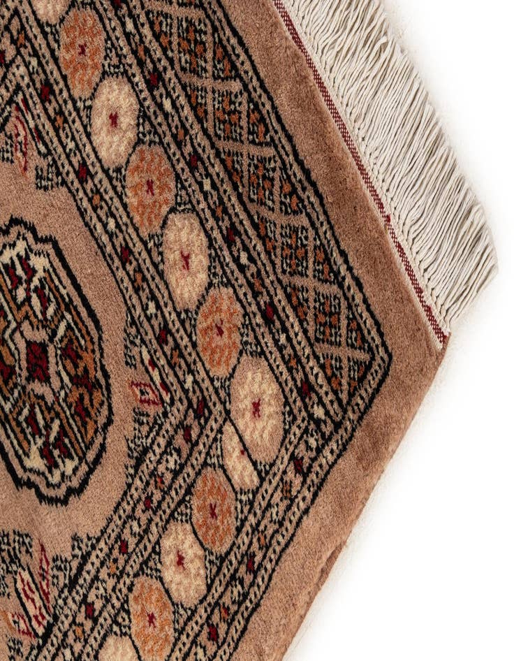 Detail image of  1' 10 x 3' 4  Hand Knotted Torkaman Persian Wool Rug
