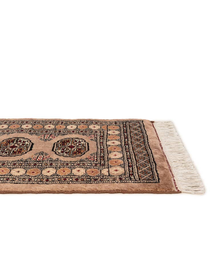 Detail image of  1' 10 x 3' 4  Hand Knotted Torkaman Persian Wool Rug